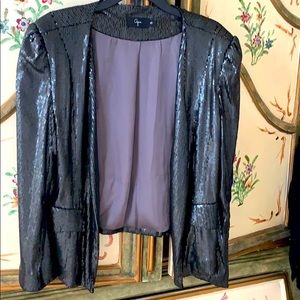 Vintage sequined Aqua cropped evening jacket Small